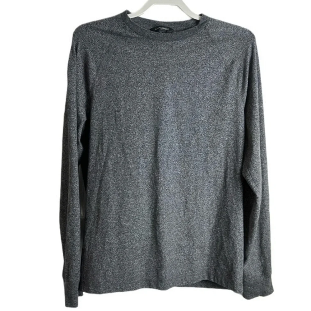 Mens Marled Crew Neck Longsleeve‎ T- Shirt Sz M